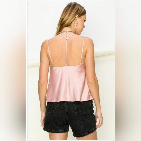 HYFVE Women's Vanilla/ Cream Cowl Neck Fitted Bodice Camisole Size Small - Picture 2 of 8